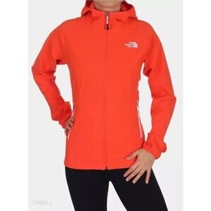 The North Face Fire Brick Red Nimble Hoodie Softshell Water Repellent Zip Jacket